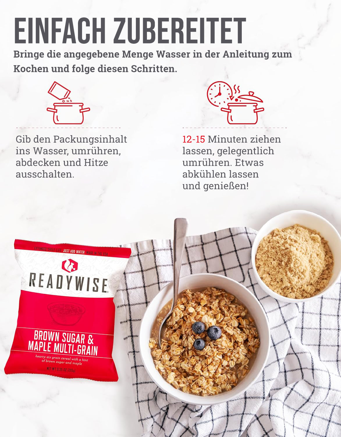 120 Frühstücks-Portionen, gefriergetrocknete vegetarische Mahlzeiten, bis zu 25 Jahre