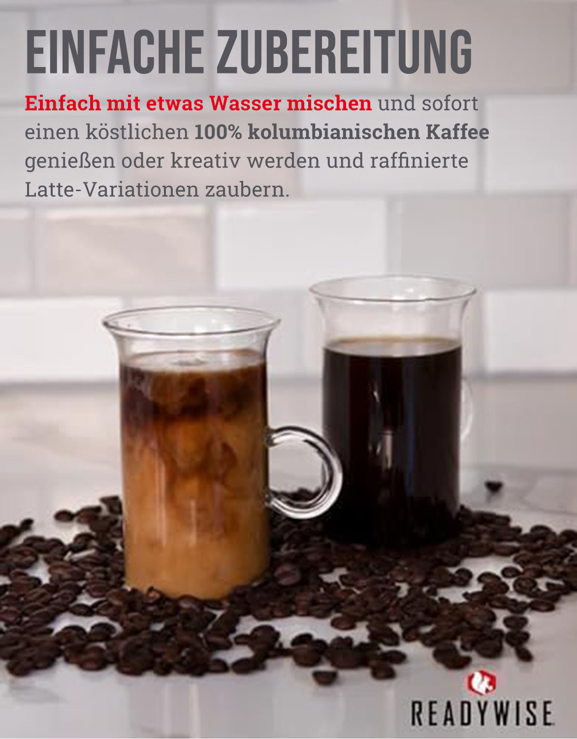 ReadyWise, 360 Portionen, Kaffeeeimer, bis zu 15 Jahre haltbar