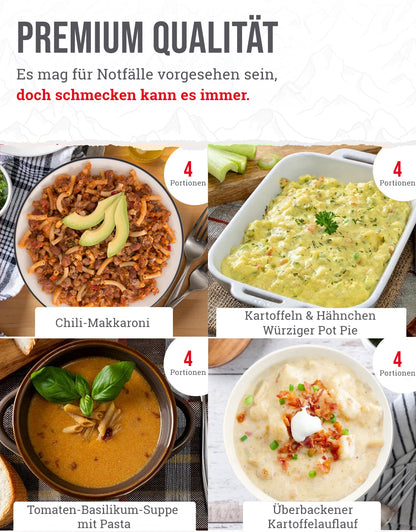 ReadyWise, 60 Portionen, Notration, Mittag- und Abendessen, Grab & Go Eimer, 13 Rezepte, Gefriergetrocknet, Langlebige Lebensmittelversorgung, Bis Zu 25 Jahre Haltbarkeit, Notfallnahrung