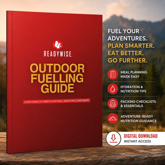 Kostenloser Outdoor-Guide – Erfahre, wie du Mahlzeiten planst, ausreichend hydriert bleibst und für jedes Abenteuer clever packst